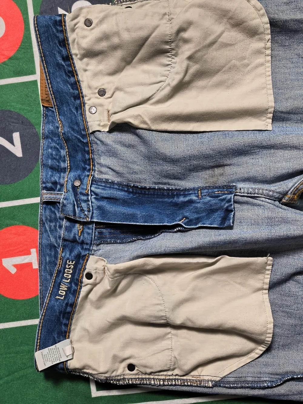 American Eagle Low Loose Jeans 32x29 Baggy Boyfriend Denim Tagged 32x32